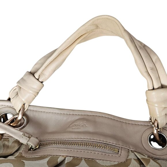 Coach Vintage Parker Op Art Canvas Leather Hobo Hippie Shoulder Bag COA - Picture 9 of 16